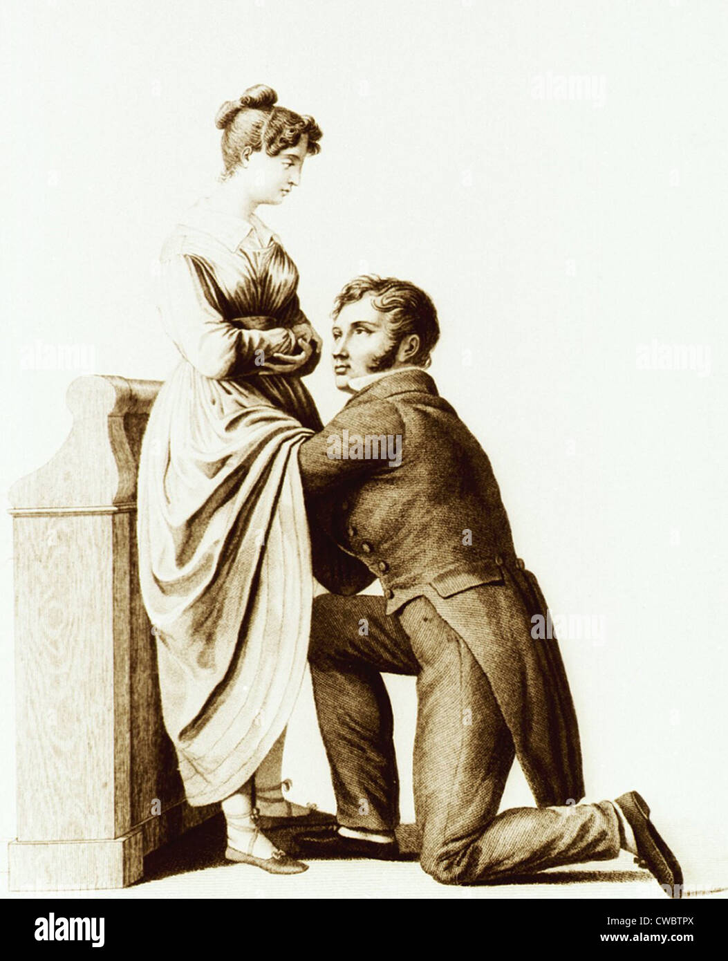 Geburtshilfliche Untersuchung wie abgebildet in die 1822 medizinische klassische Nouvelles Demonstrationen D'ACCOUCHEMENS stehend Stockfoto