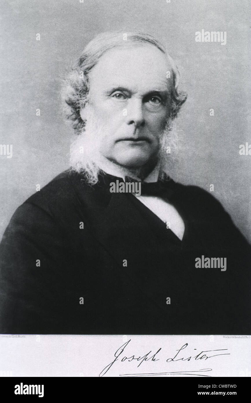 Joseph Lister (1827-1912), britischer Chirurg und Mediziner, Begründer der antiseptischen Chirurgie war. Ca. 1890. Stockfoto