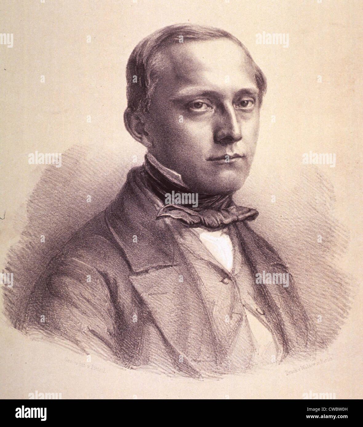 Rudolph Virchow (1821-1902), deutscher Pathologe und Arzt, als junger Mann. Er wurde Arzt, 1843 und 1845 er Stockfoto