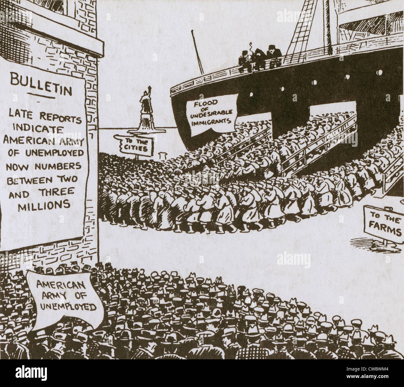 Immigration Cartoon Stockfotos Und Bilder Kaufen Alamy