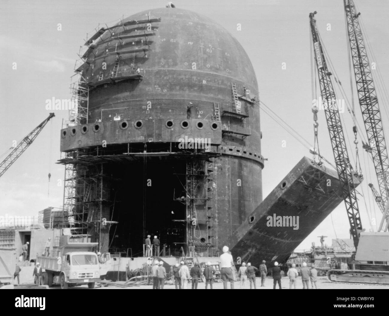 Reaktor Containment Baukonstruktion an der Idaho National Engineering Laboratory, widmet sich der Entwicklung von Stockfoto