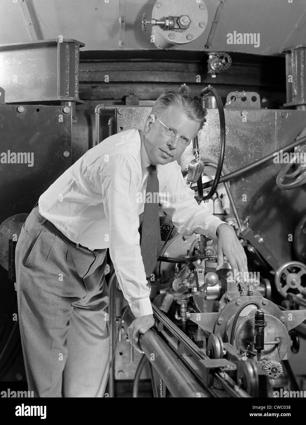 Ernest Orlando Lawrence (1901-1958), Nobelpreisträger am Lawrence Berkeley National Laboratory im Jahr 1939. Stockfoto