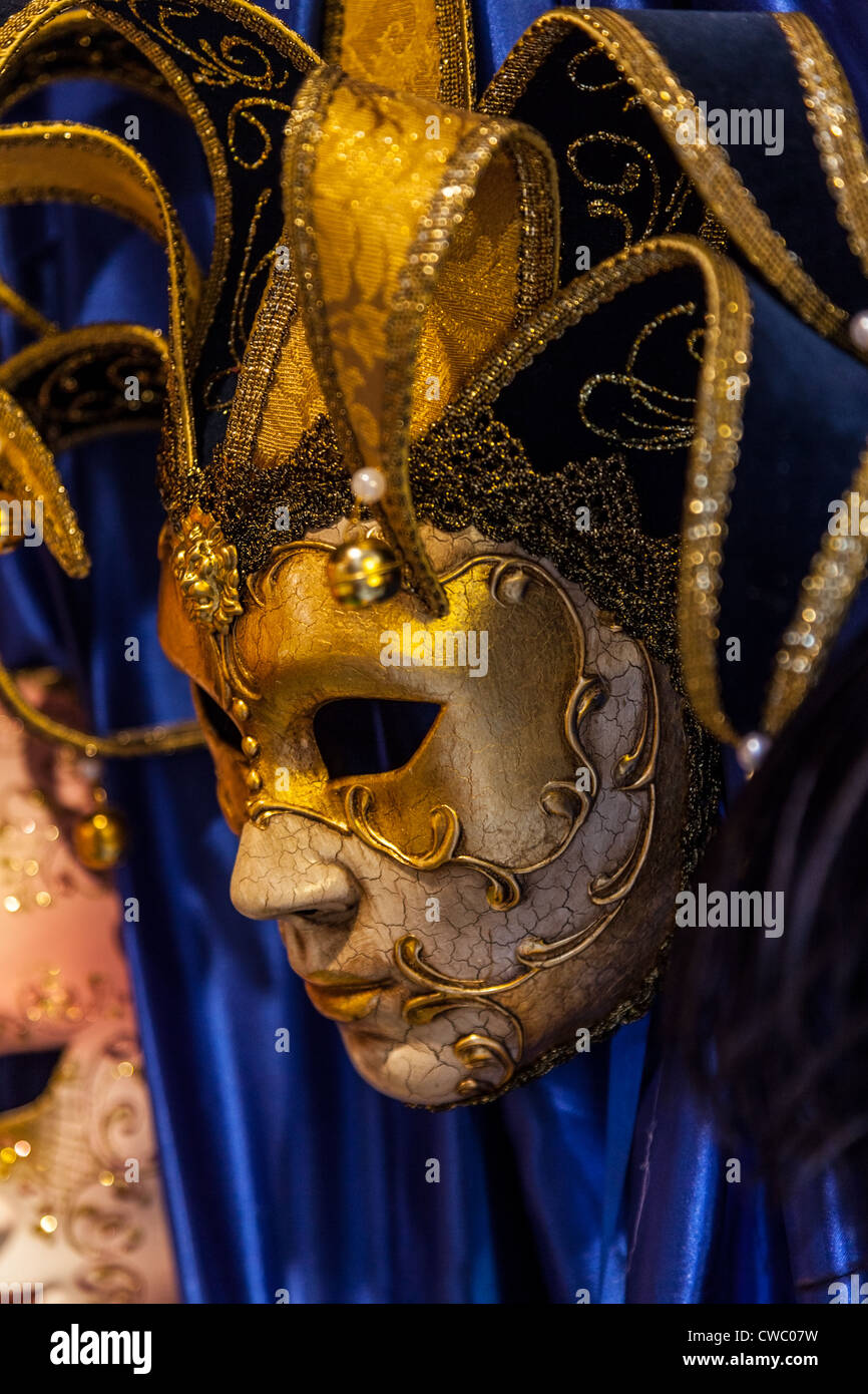 Nahaufnahme Bild eine schöne venezianische Maske. Stockfoto