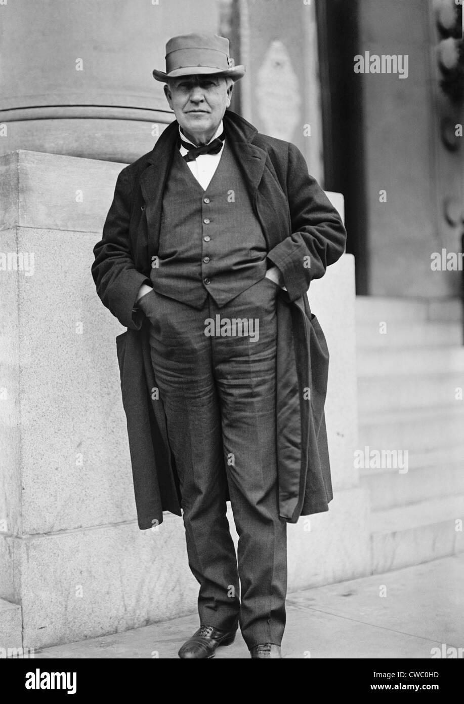 Edison (1847-1931), in Washington, D.C. im Jahre 1911. Stockfoto