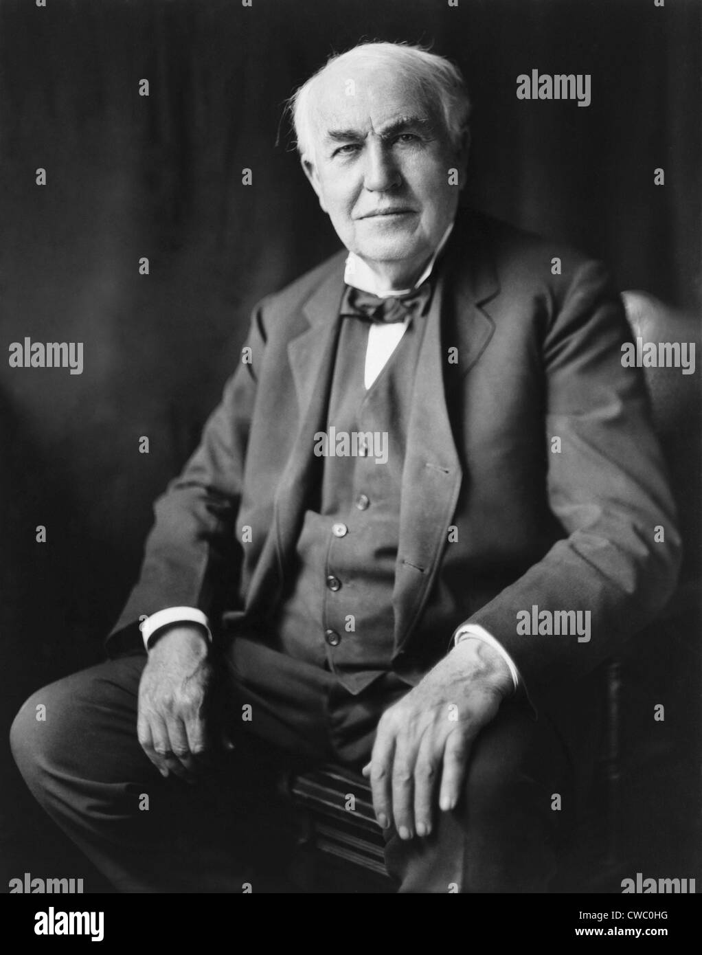 Edison (1847-1931), in Washington, D.C. auf 1922 Portrait von Bachrach. Stockfoto