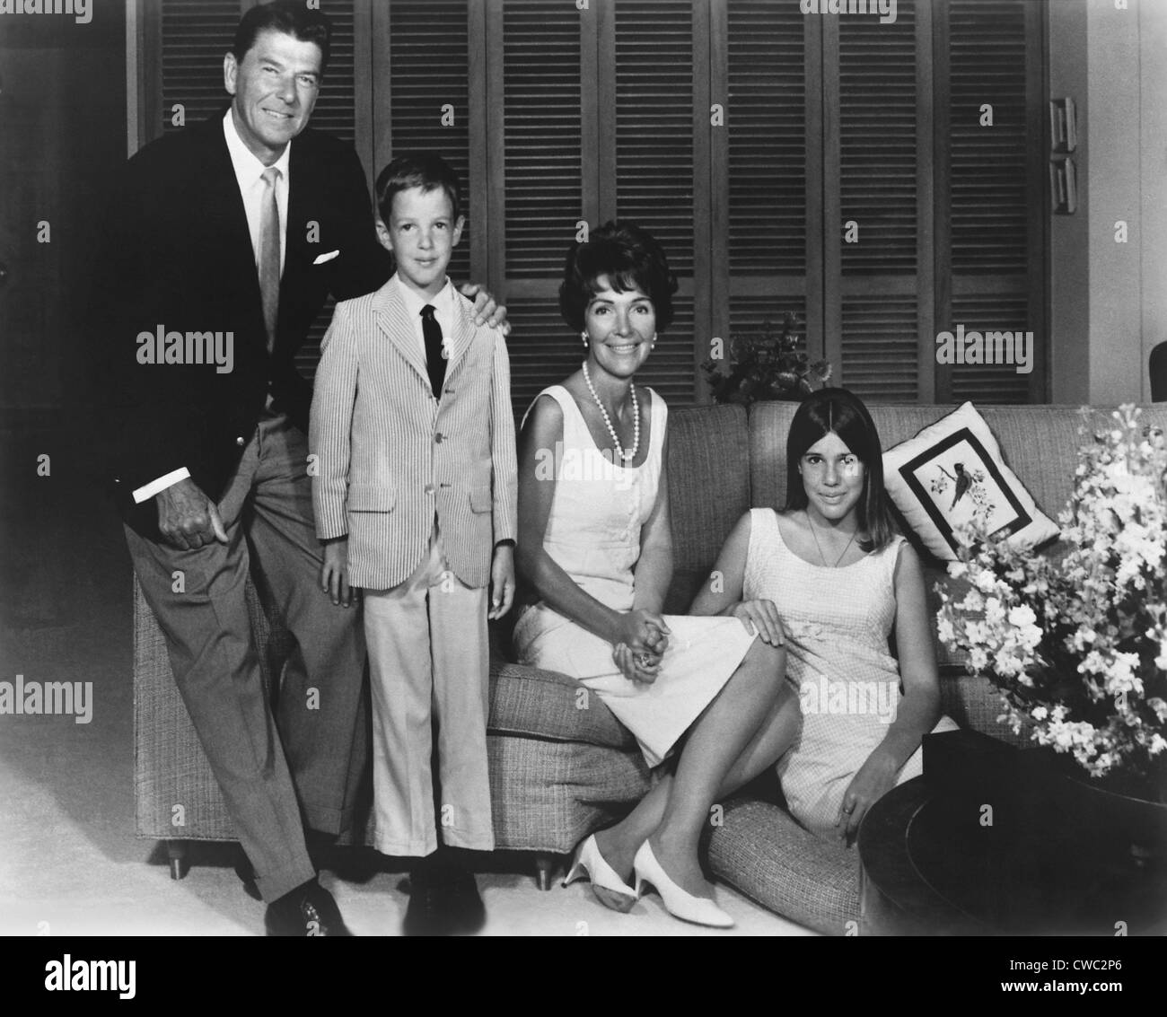 Familienporträt aufgenommen, als Ronald Reagan Gouverneur von