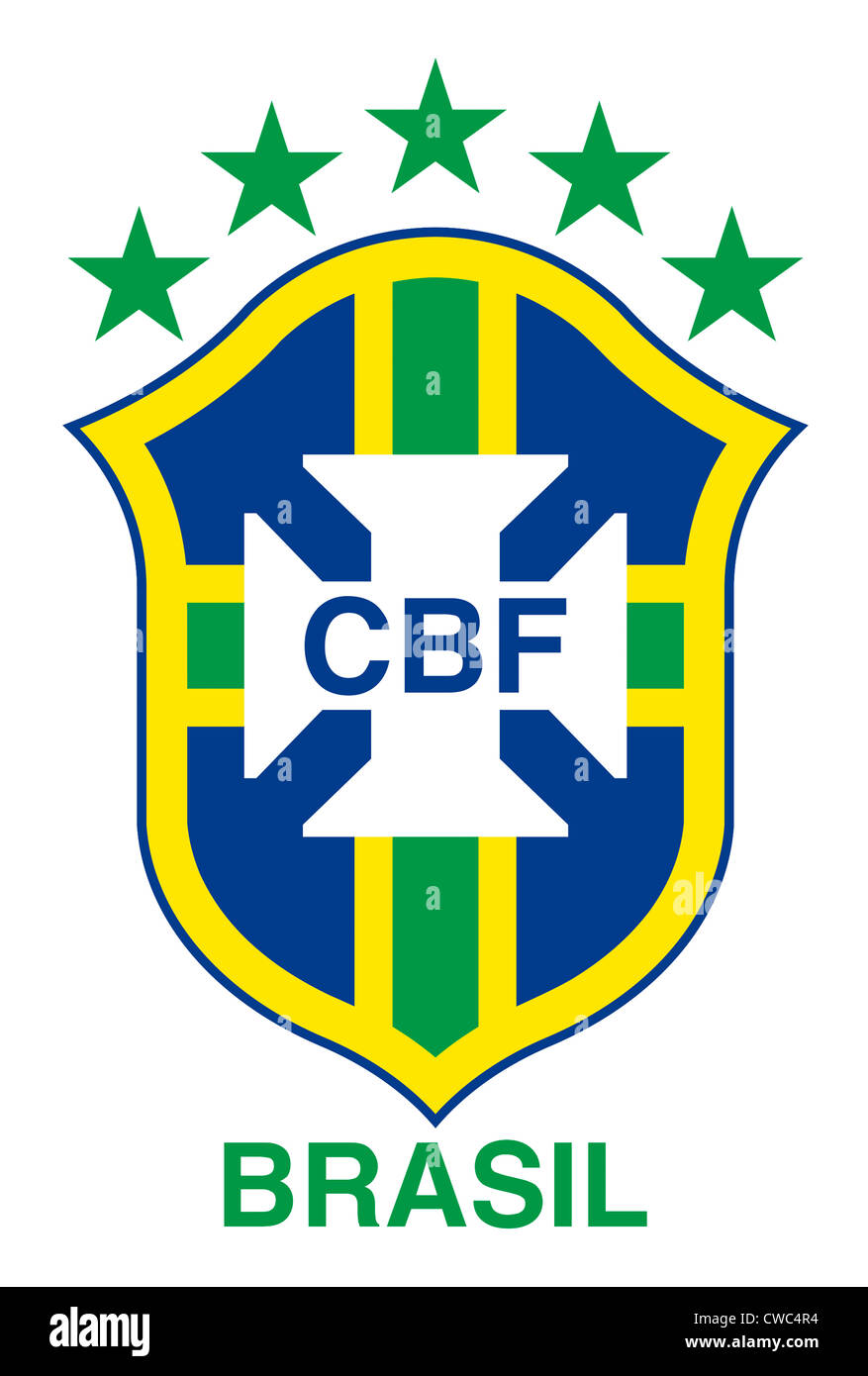 Logo des brasilianischen Fußball-Nationalmannschaft. Stockfoto