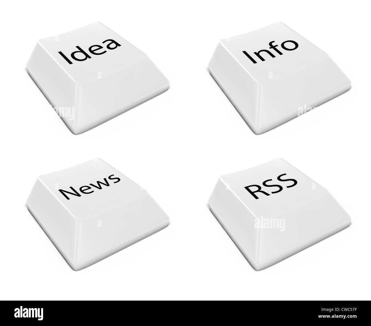 3D Render Tastatur Tasten set Stockfoto