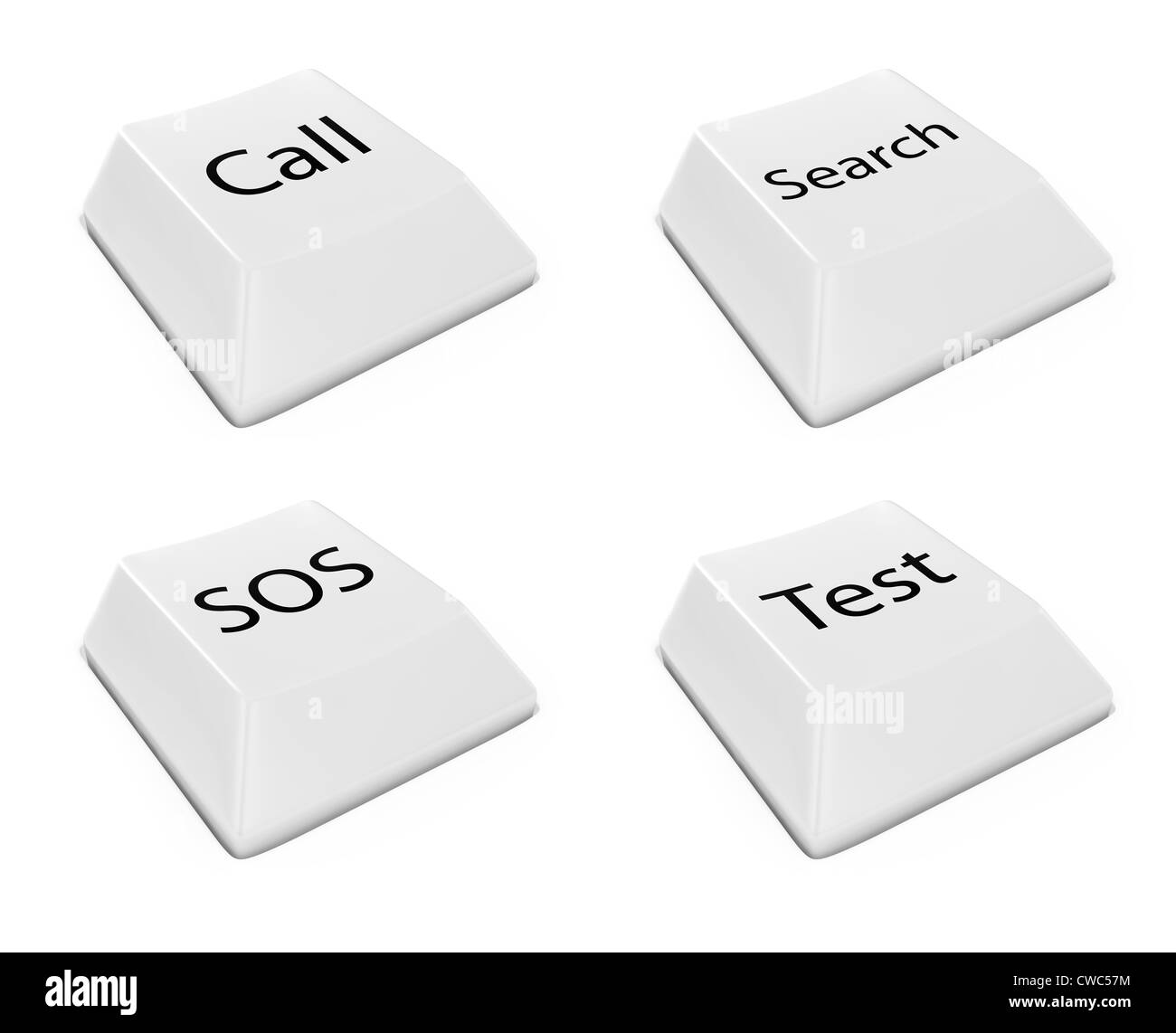 3D Render Tastatur Tasten set Stockfoto