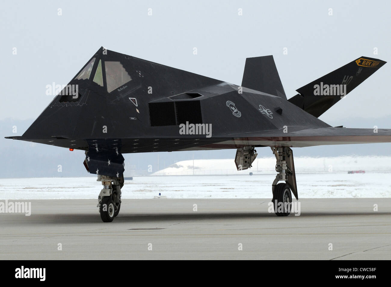 F-117 Nighthawk Stealth-Fighter während seiner Abschiedsfeier an Wright-Patterson Air Force Base Ohio. In Betrieb seit Stockfoto