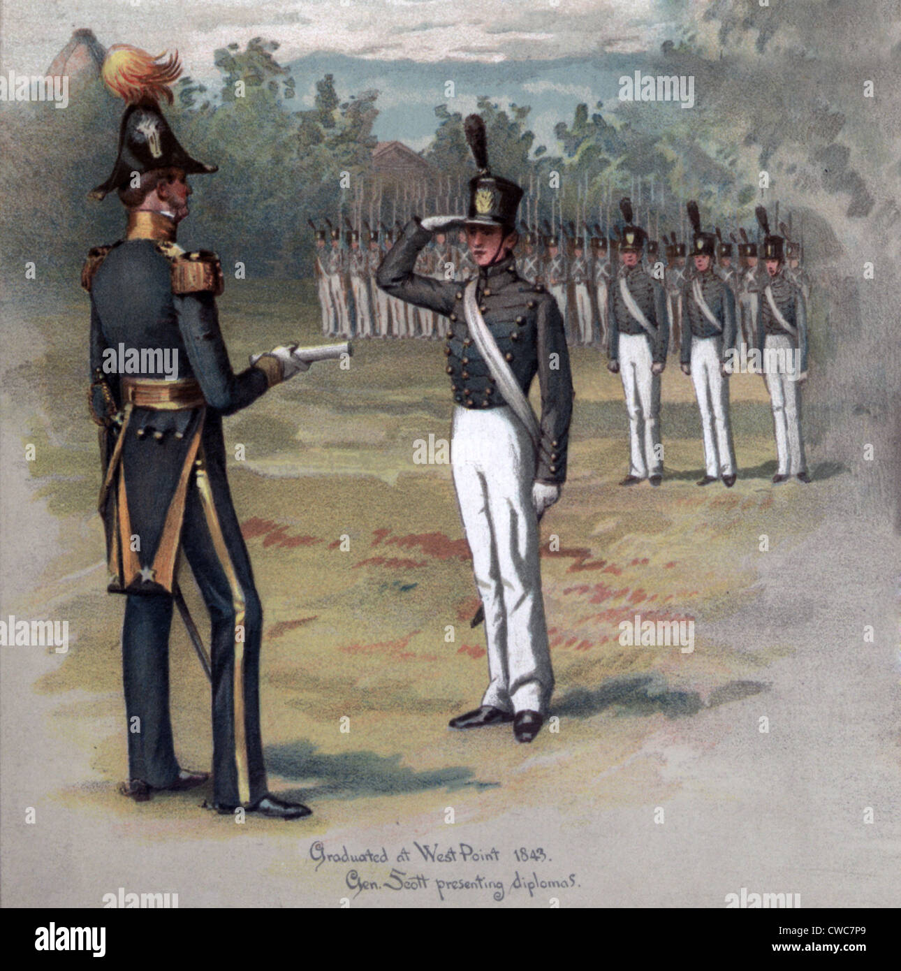 Ulysses S. Grant während Kadett in West Point der 1840er Jahre Stockfoto