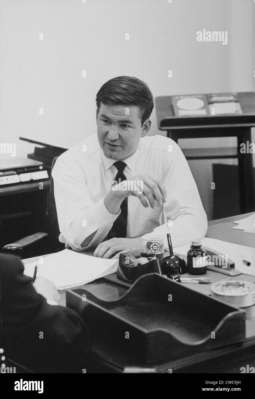Patrick Buchanan als weiße Haus Berater und Redenschreiber für Nixon. Er arbeitete in Nixon Kampagnen in 1966 und geprägt Stockfoto