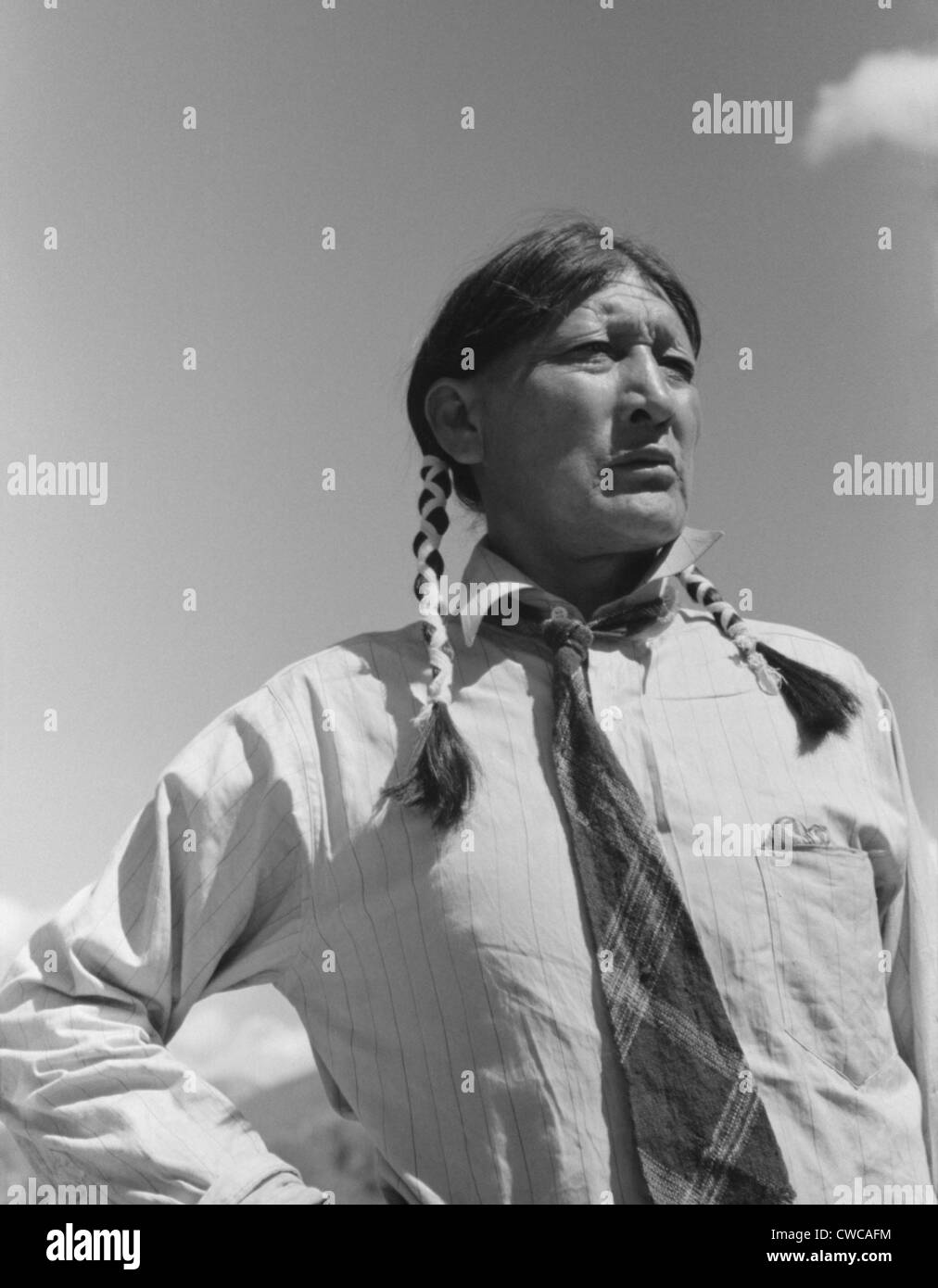 Jerry Mirabel (1870-1980), Pueblo-Indianer war ein, bekannt als eine Künstler Modell von westlichen Maler Joseph Henry Sharp und E. Stockfoto