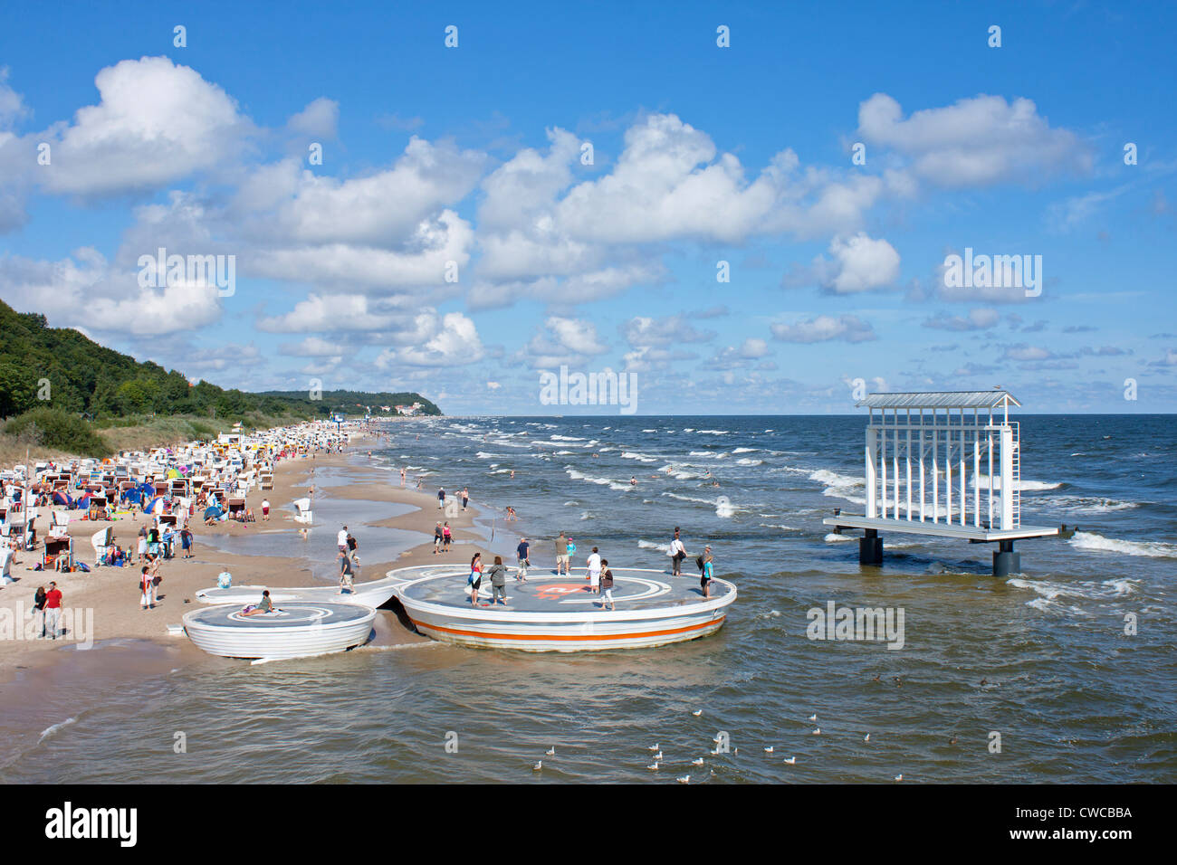 Strand von Heringsdorf, Insel Usedom, Ostseeküste, MecklenburgWest Pomerania, Deutschland