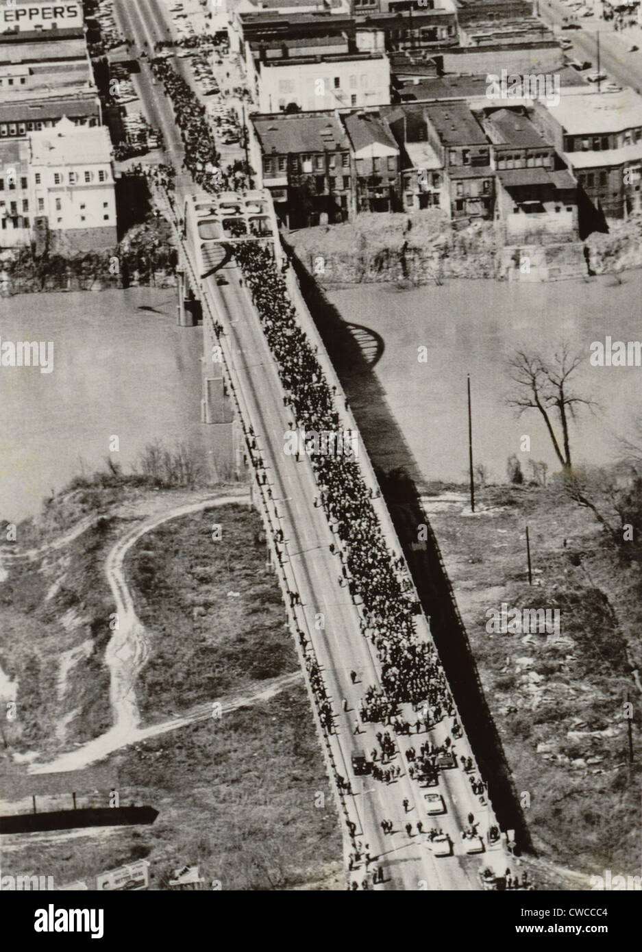 Edmund Pettus Bridge in Selma, Alabama. Die Brücke wurde das Symbol sowie ein Schlachtfeld zwischen Demonstranten und Alabama Stockfoto