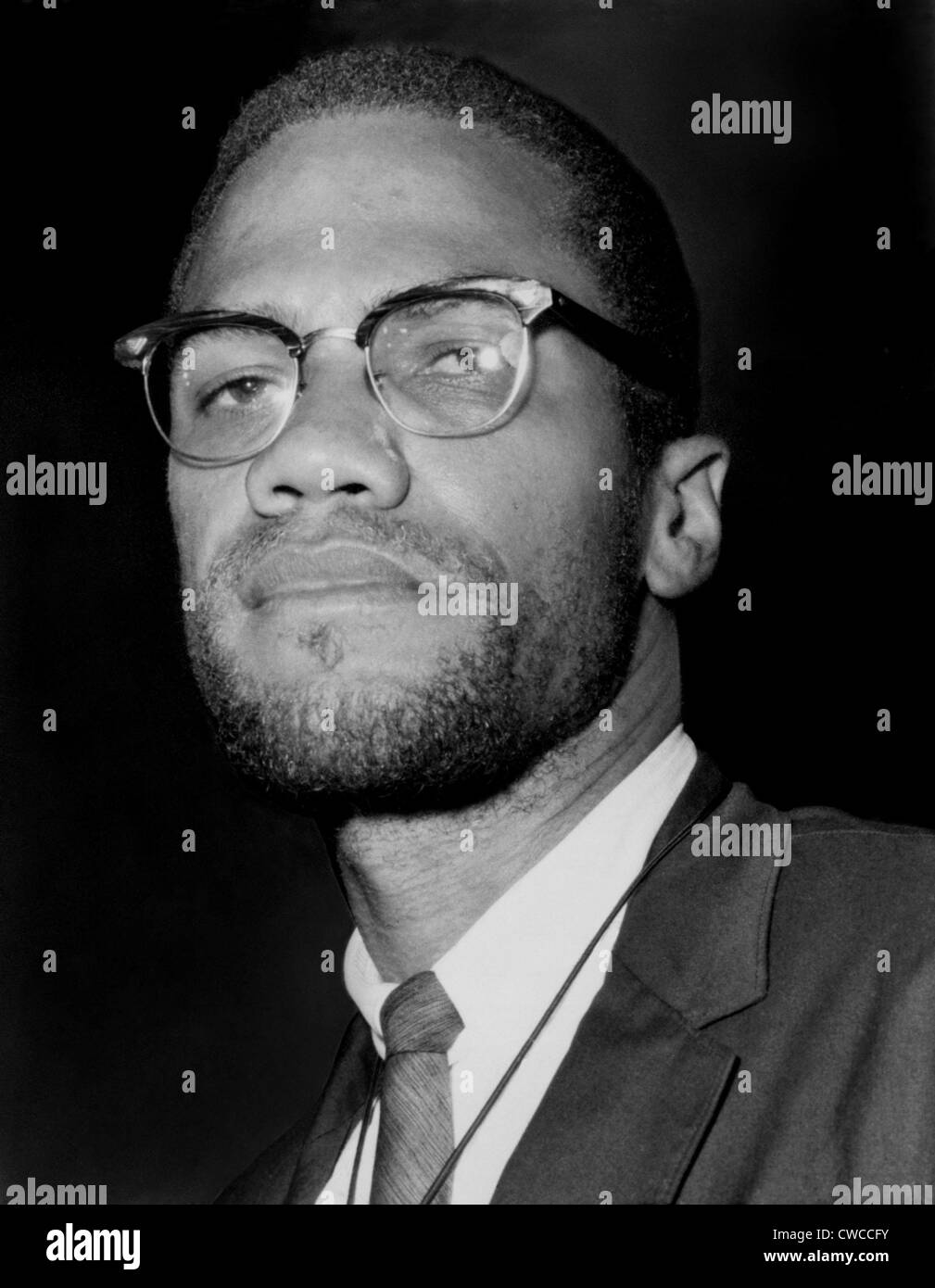 Porträt von Malcolm X. 1964 / 65. Stockfoto