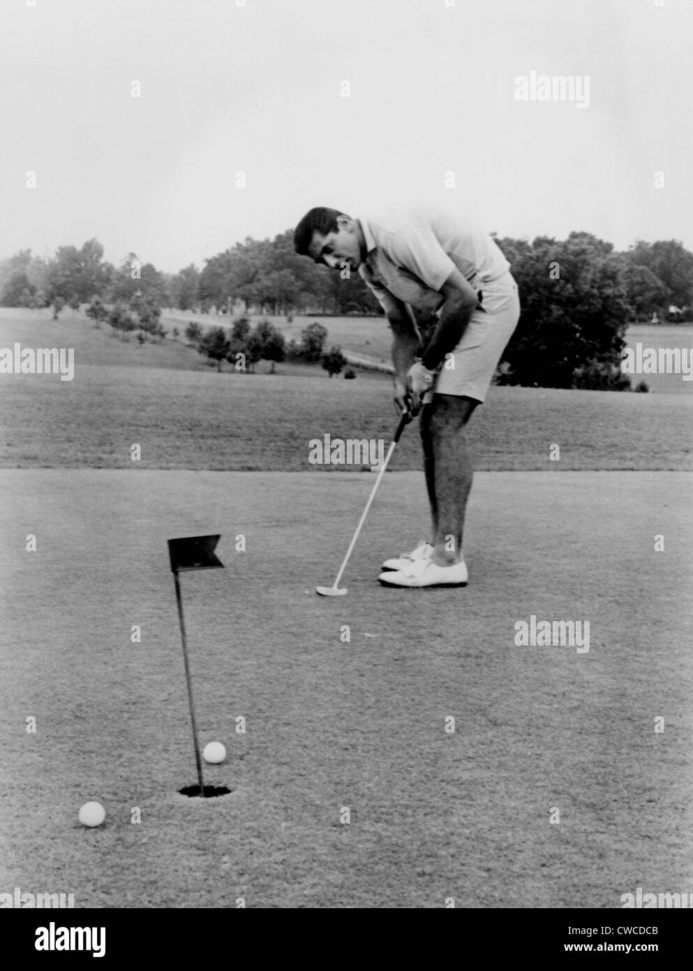 Joe Namath Golfen an der University of Alabama in Tuscaloosa. 1966. Stockfoto