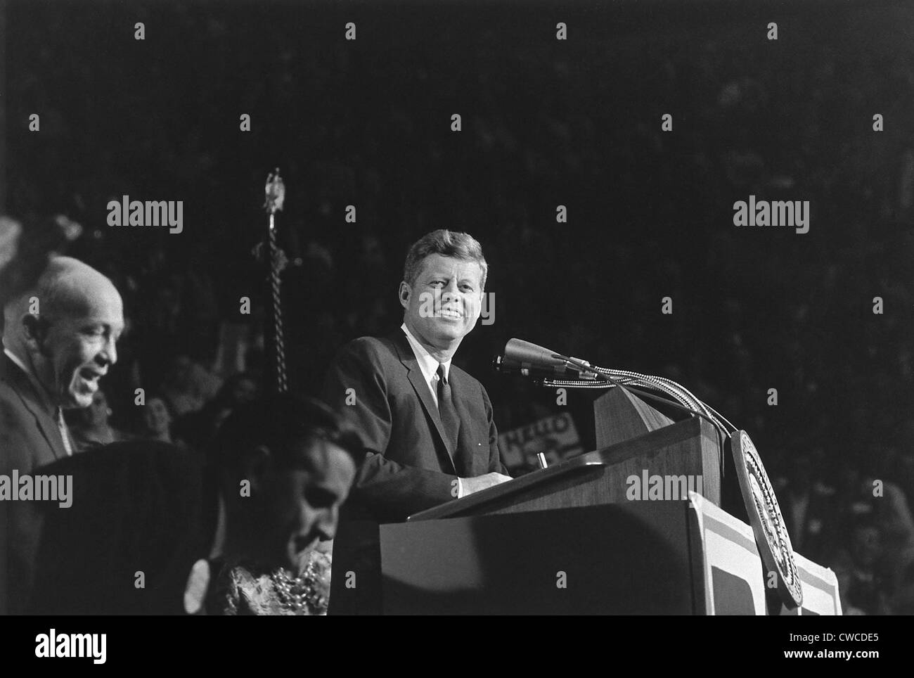 Präsident Kennedy spricht auf "Feed" Bean am 6. Oktober 1962. Minnesotas "demokratisch-Landwirt-bearbeiten-party'(DFL) statt"Bean Feed" Stockfoto