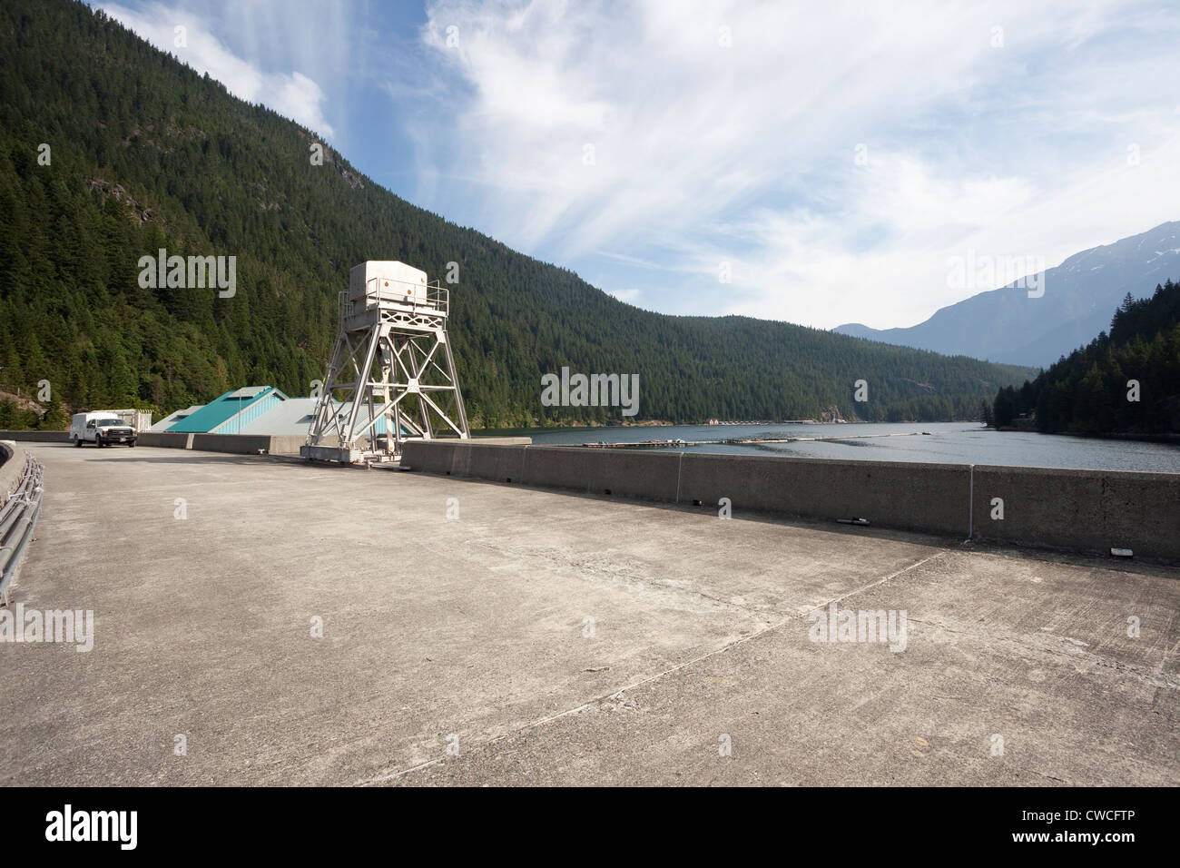 Ross Dam bilden Ross See ist Teil des Skagit River Hydroelectric Project - Ross Lake National Recreation Area Stockfoto