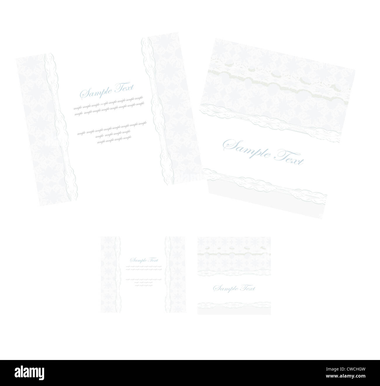 Stilvolle Einladung set Stockfoto