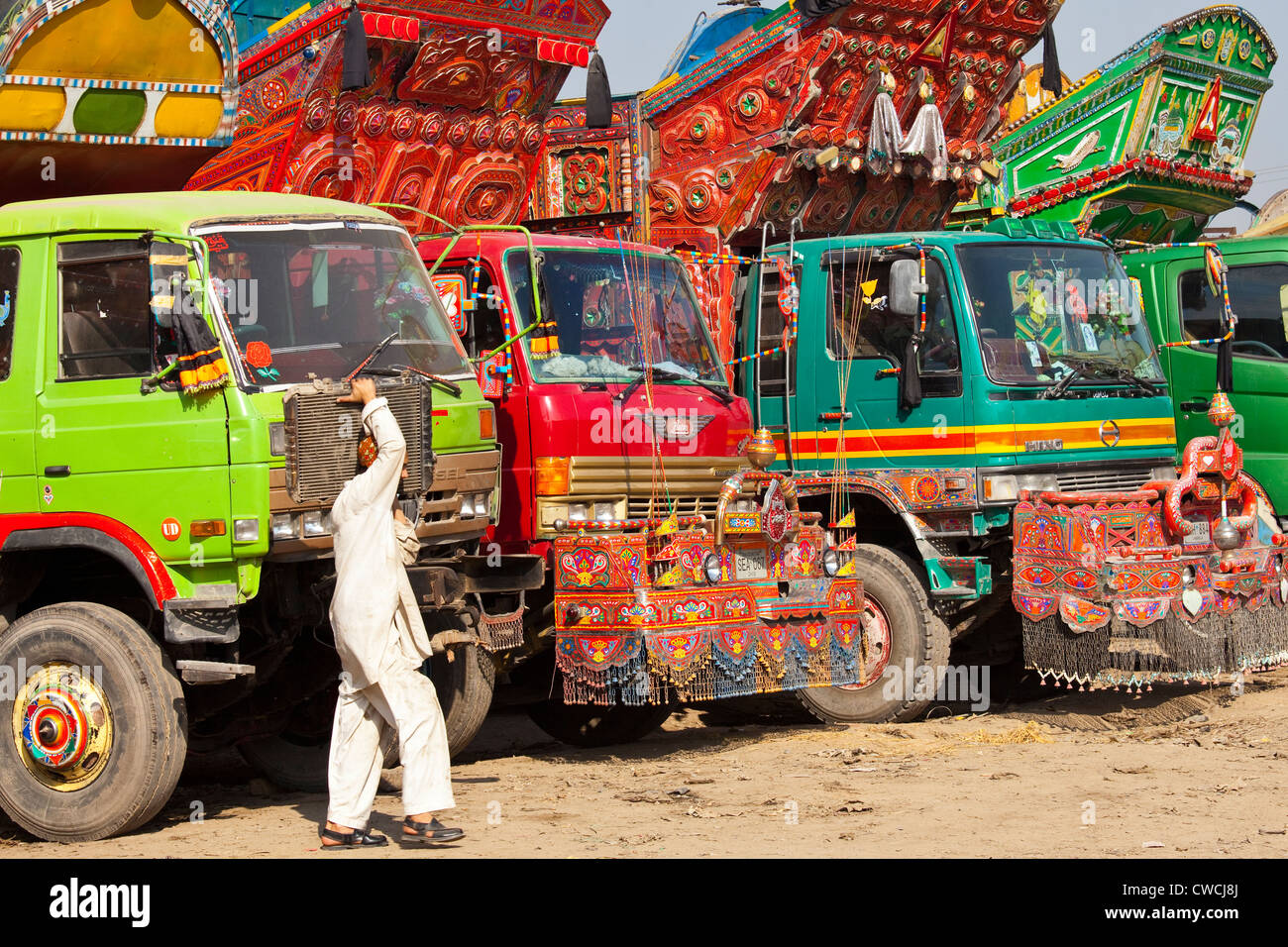 Bunten Jingle LKW in Islamabad, Pakistan Stockfoto