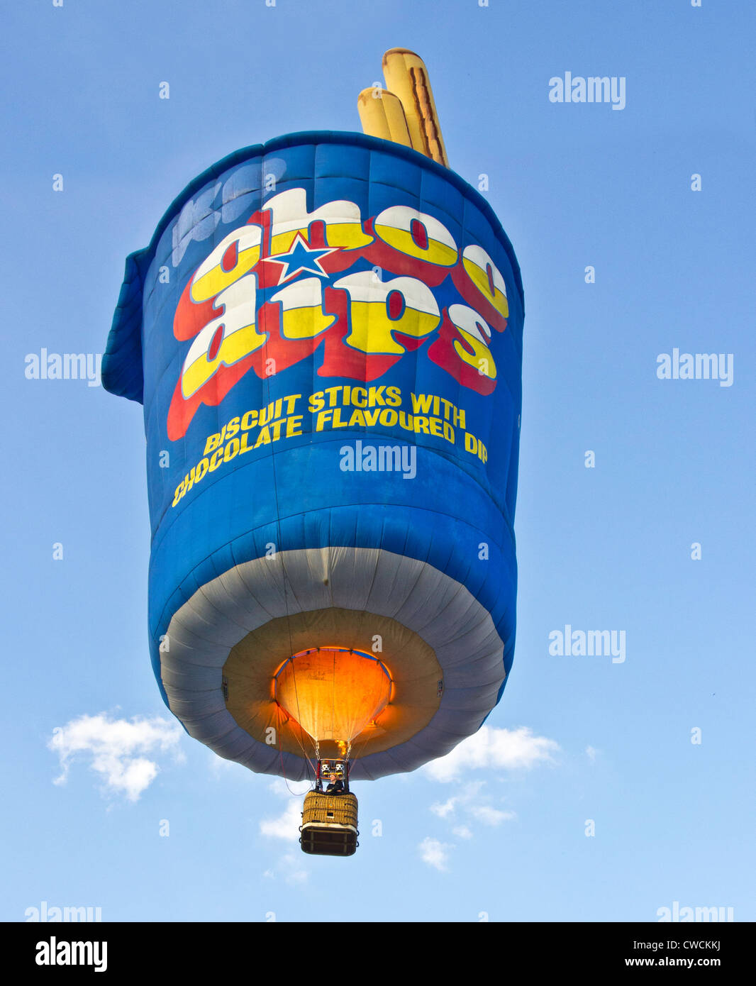 Choc Dips, Heißluftballon, Bristol International Balloon fiesta Stockfoto