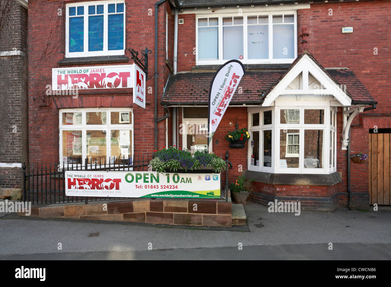 Die Welt von James Herriot erstreckt sich das Leben von James Alfred Wight Schöpfer alle Kreaturen groß und klein, Thirsk, North Yorkshire, England, UK. Stockfoto