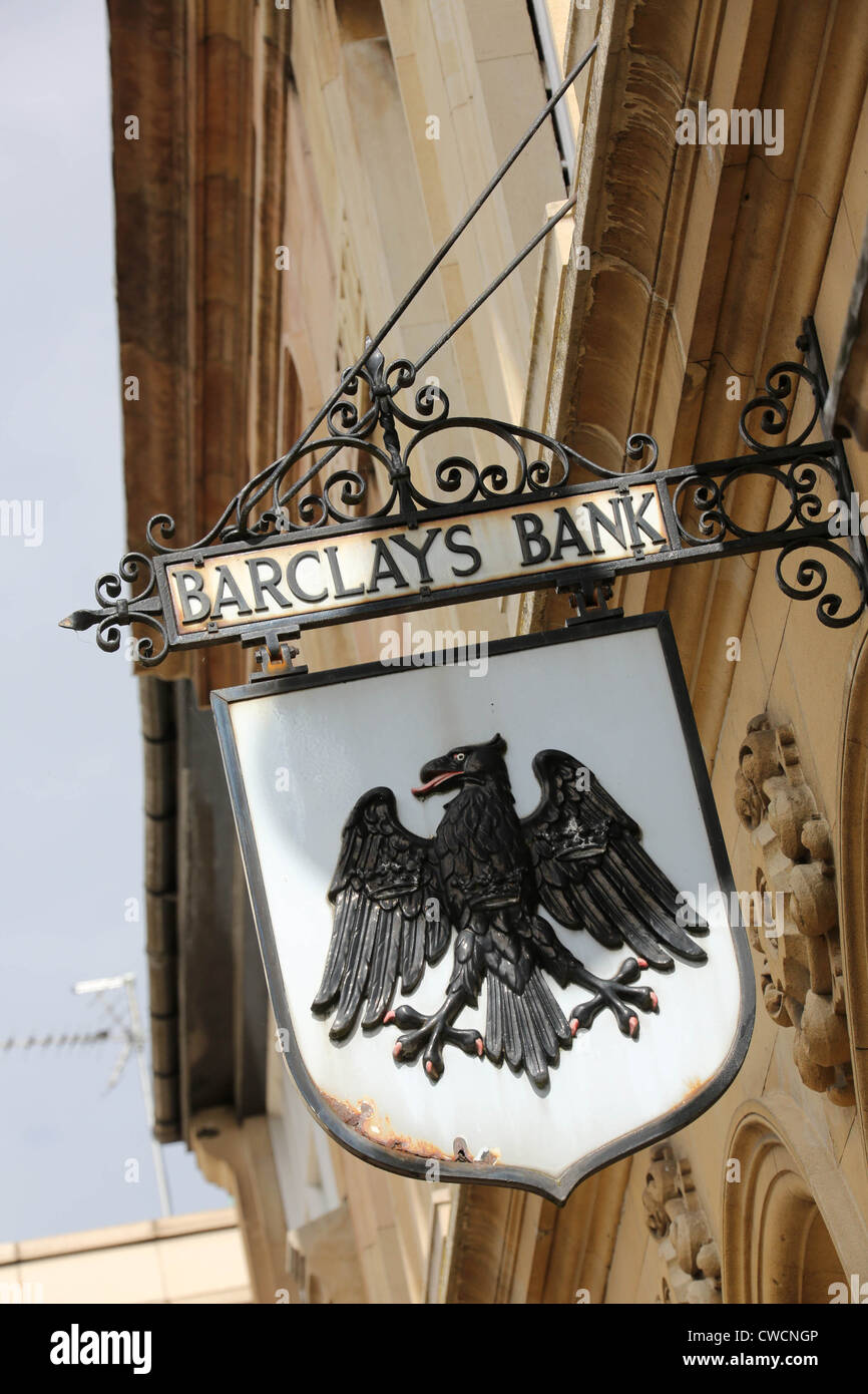 Vintage Barclays Bank Zeichen Stockfoto