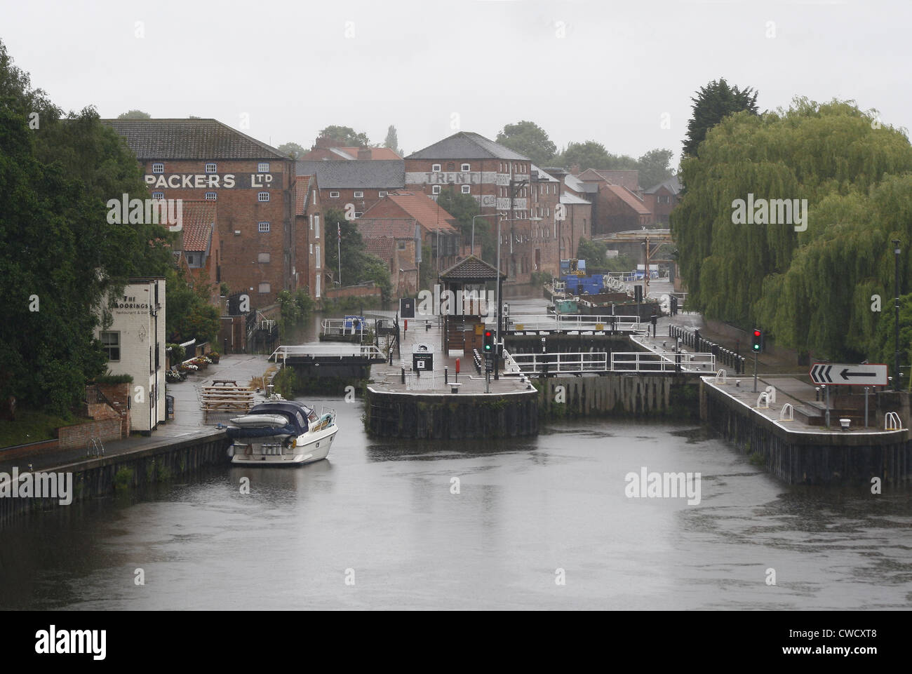 Newark Stadt Lock Newark-on-Trent, Newark, Nottinghamshire, England, Vereinigtes Königreich Stockfoto