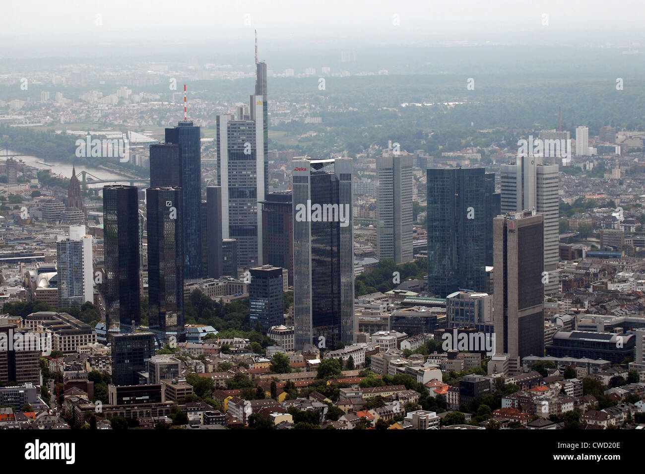 Skyline von Frankfurt Stockfoto