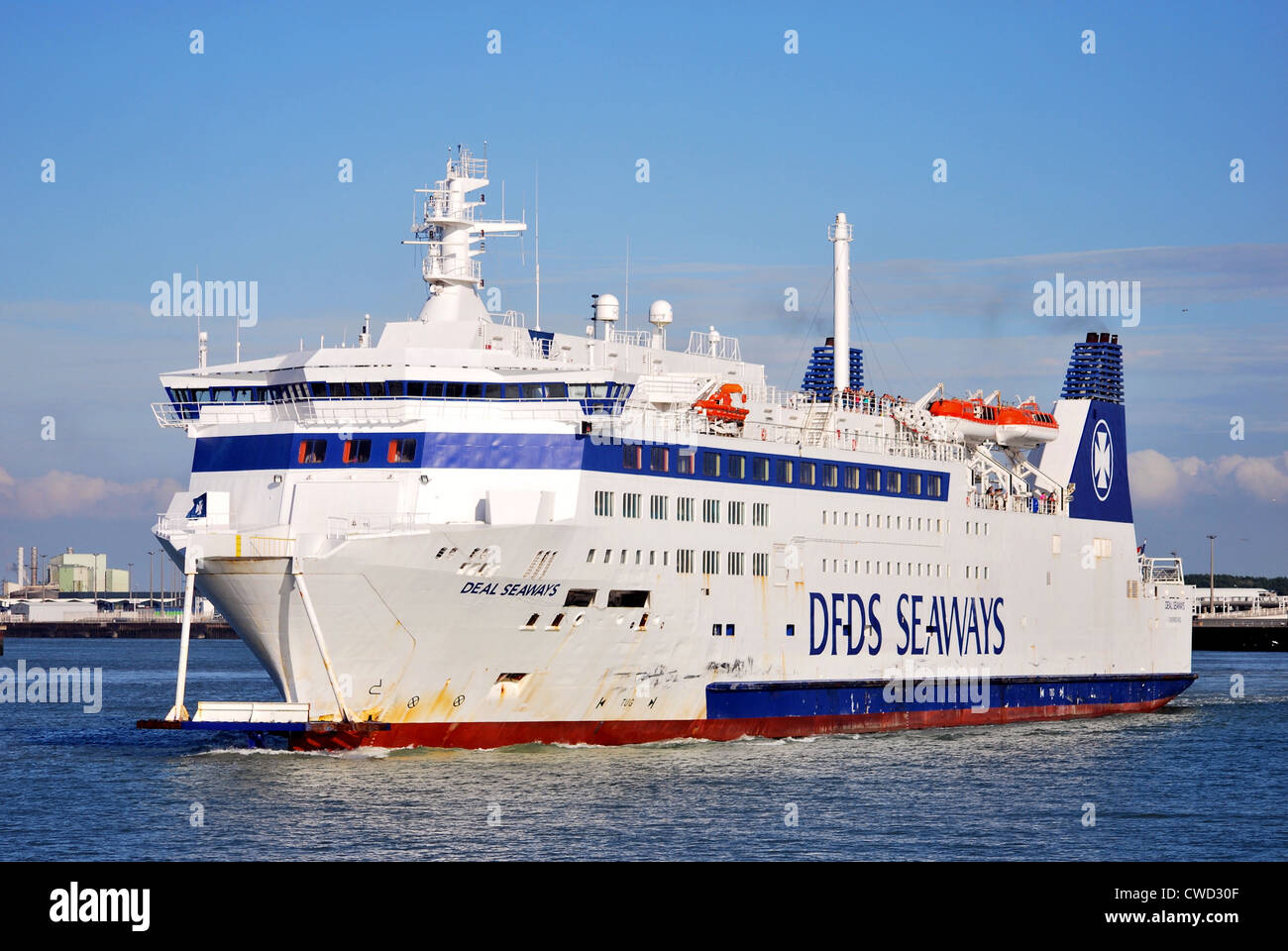 Die DFDS Seaways Deal Fähre von Calais nach Dover im August 2012. Stockfoto