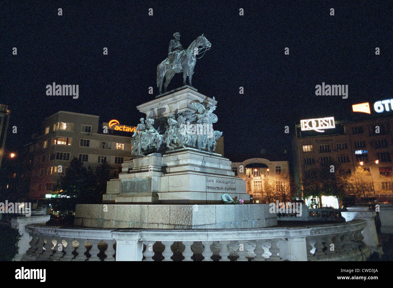 Statue von Auto Osvoboditel (Befreier Koenig) in Sofia, Bulgarien Stockfoto