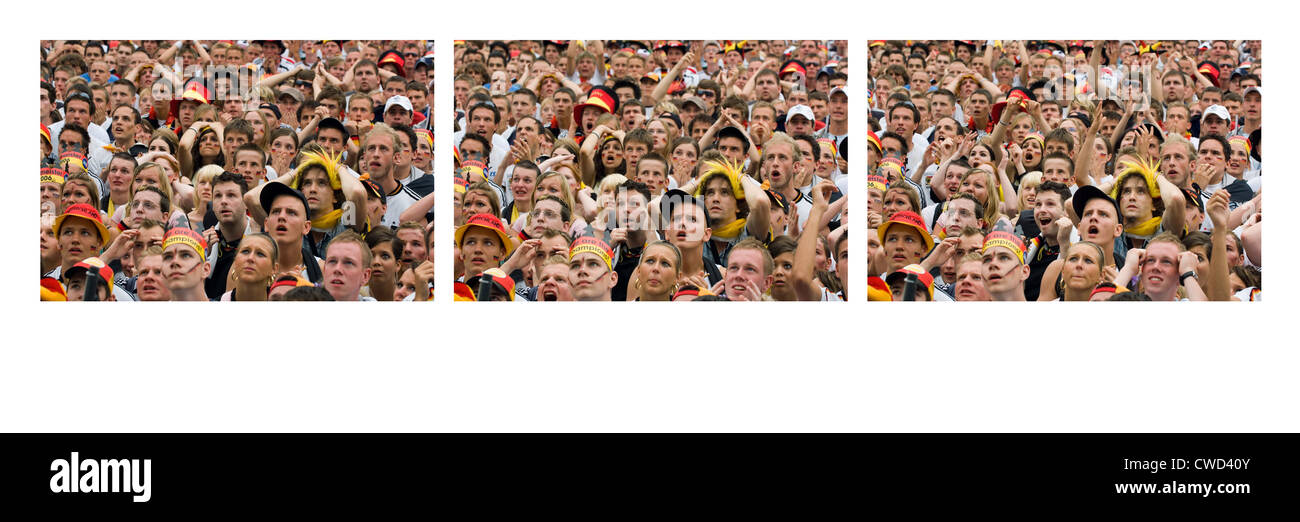 Deutschland in schwarz, rot und gold Fever, Berlin-Fan-Meile Stockfoto