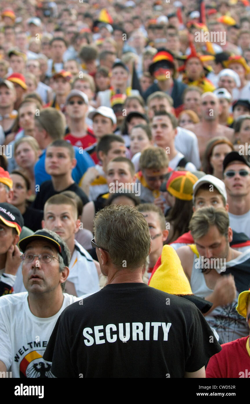 Deutschland in schwarz, rot und gold Fever, Berlin-Fan-Meile Stockfoto