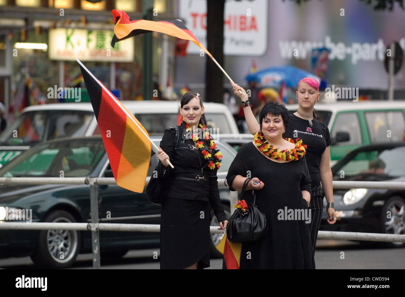 Deutschland in schwarz-rot-Gold-Fieber Stockfoto
