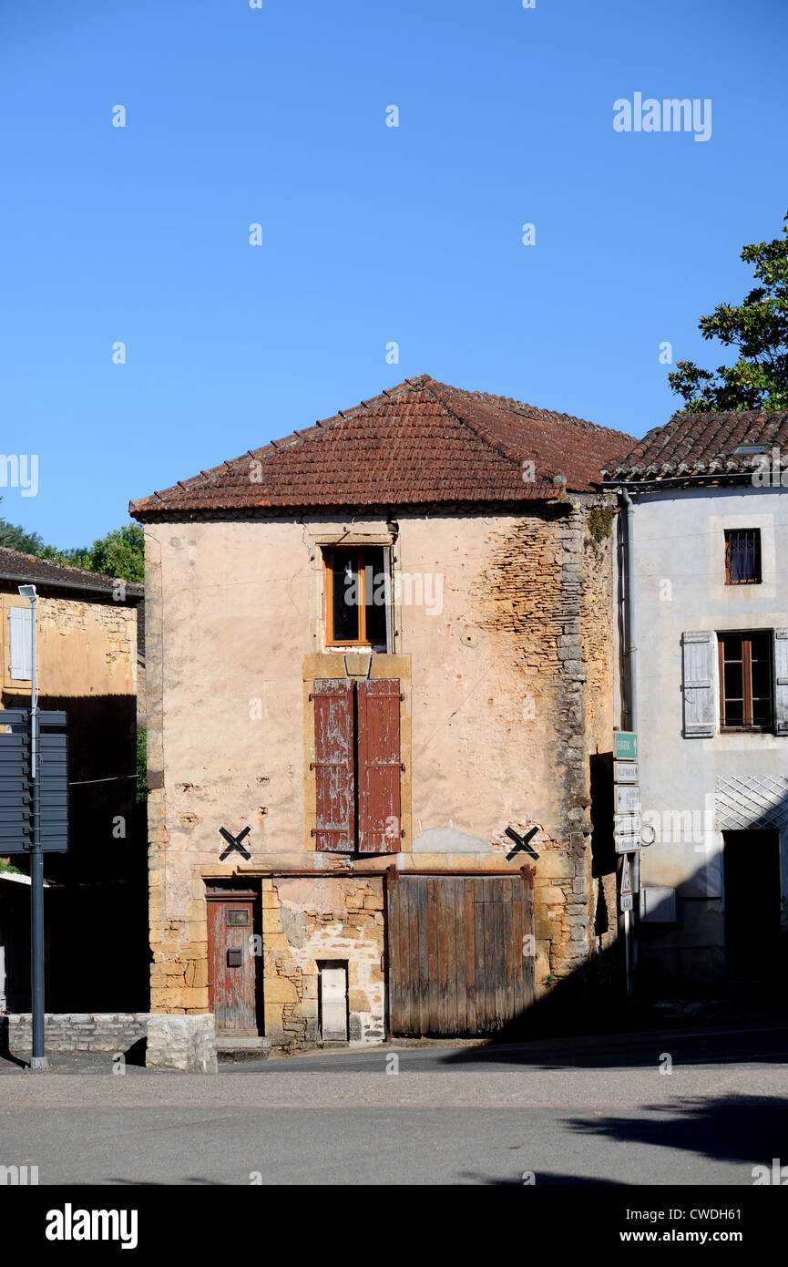 Rustikale Dorfgebäude am Frayssinet le-Gelat in der Region Los in Südwestfrankreich Europa Stockfoto