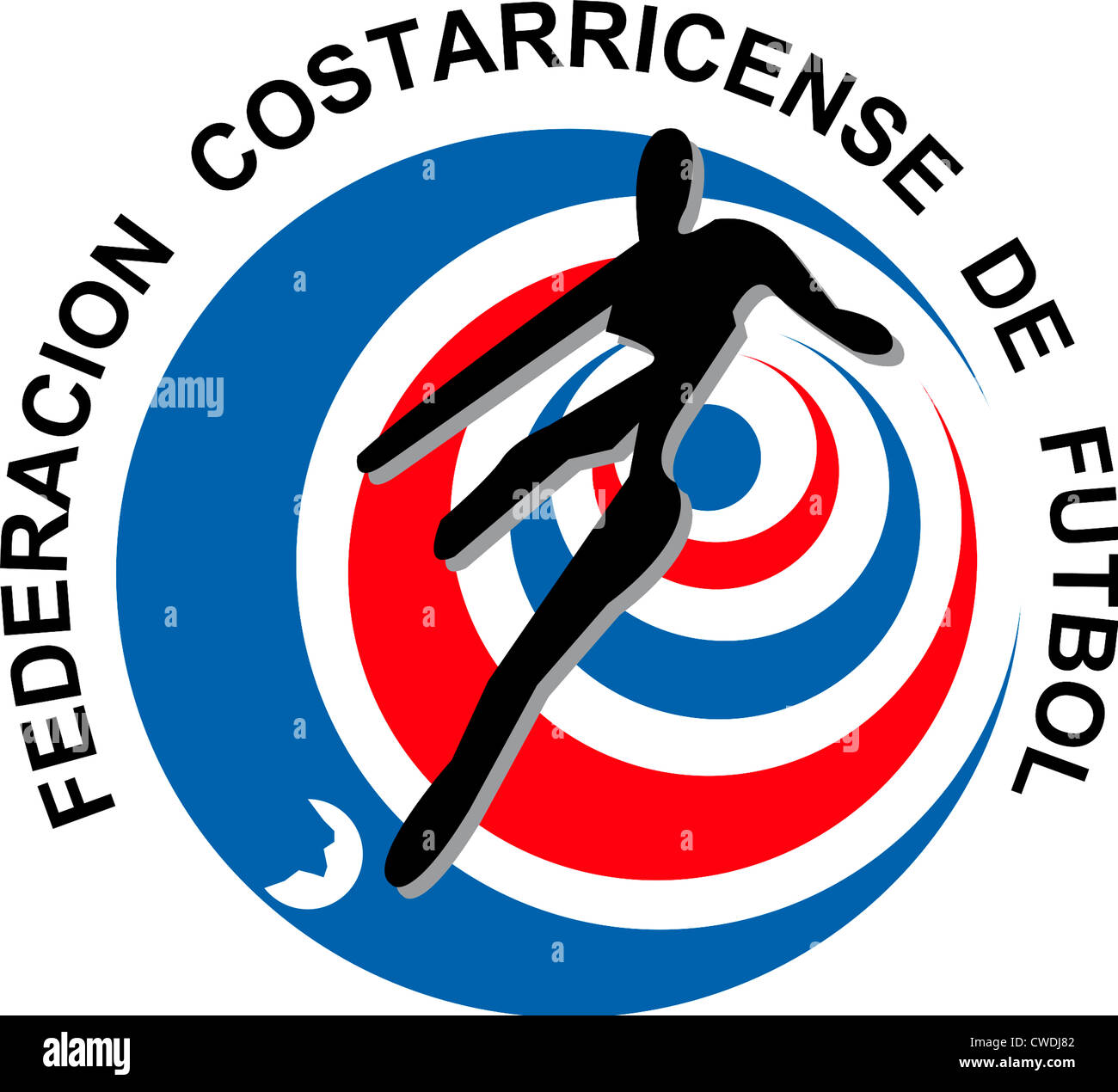 Logo der Fußball-Nationalmannschaft von Costa Rica. Stockfoto