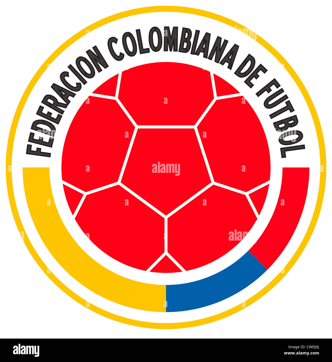Logo der kolumbianischen Fußballnationalmannschaft Stockfotografie Alamy
