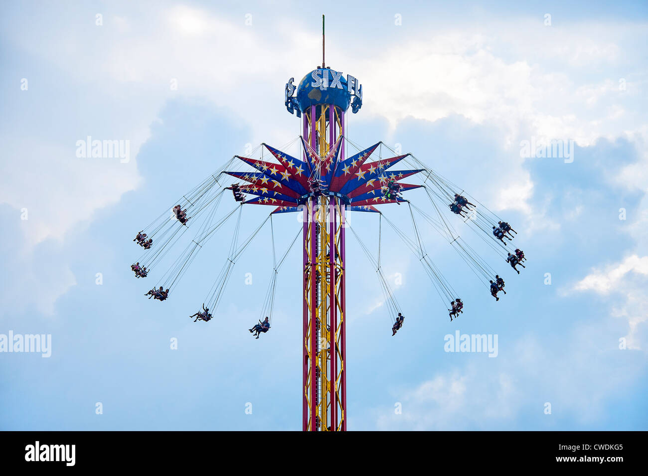 Skyscreamer Vergnügen Reiten, Abenteuer, Six Flags, New Jersey, USA Stockfoto