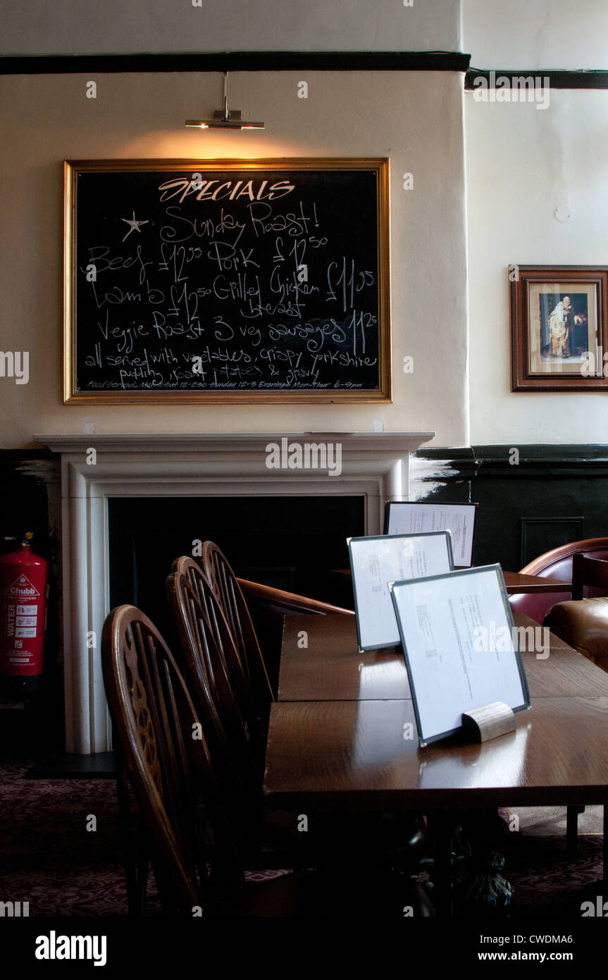 Englisches Pub Interieur, London, UK. Stockfoto