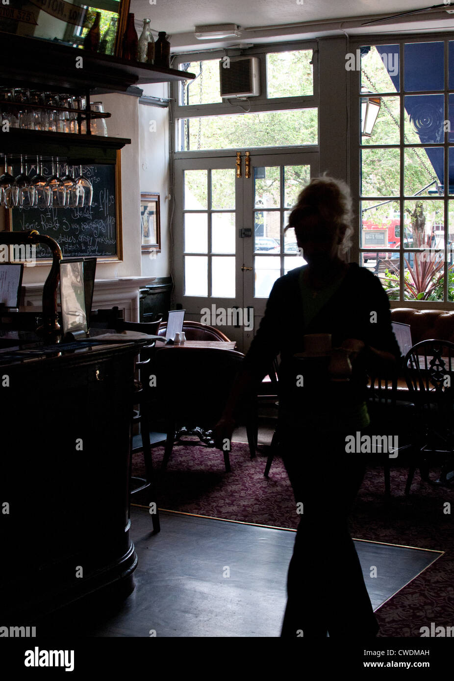 Englisches Pub Interieur, London, UK. Stockfoto