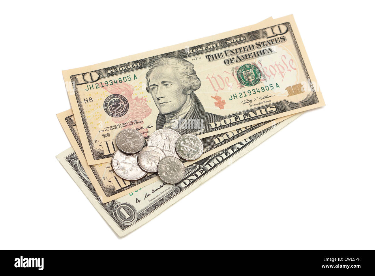 Dollar Bills, US-Dollar-Banknoten Stockfoto