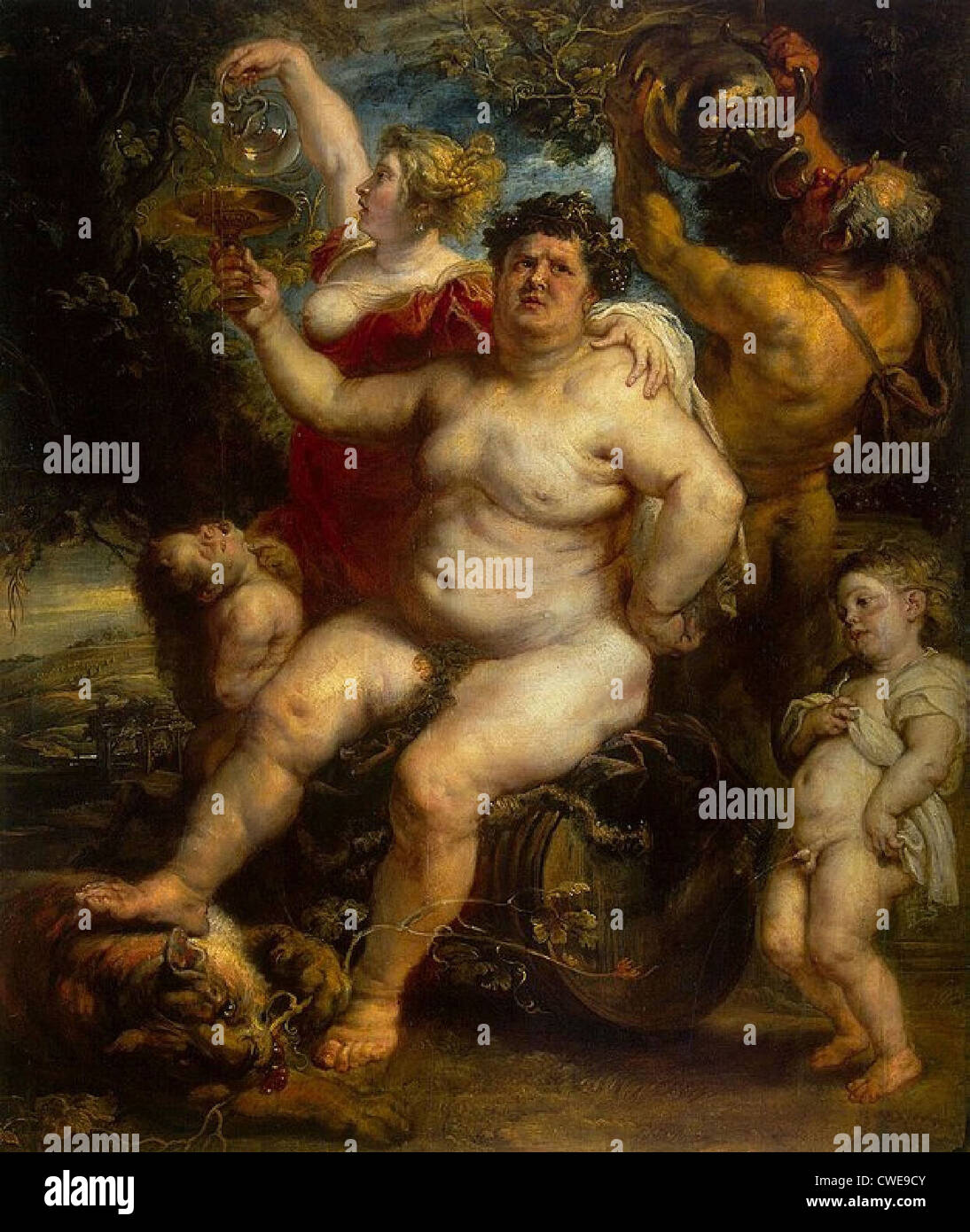 Peter Paul Rubens Bachus 1638 Eremitage Museum, Sankt Petersburg Stockfoto