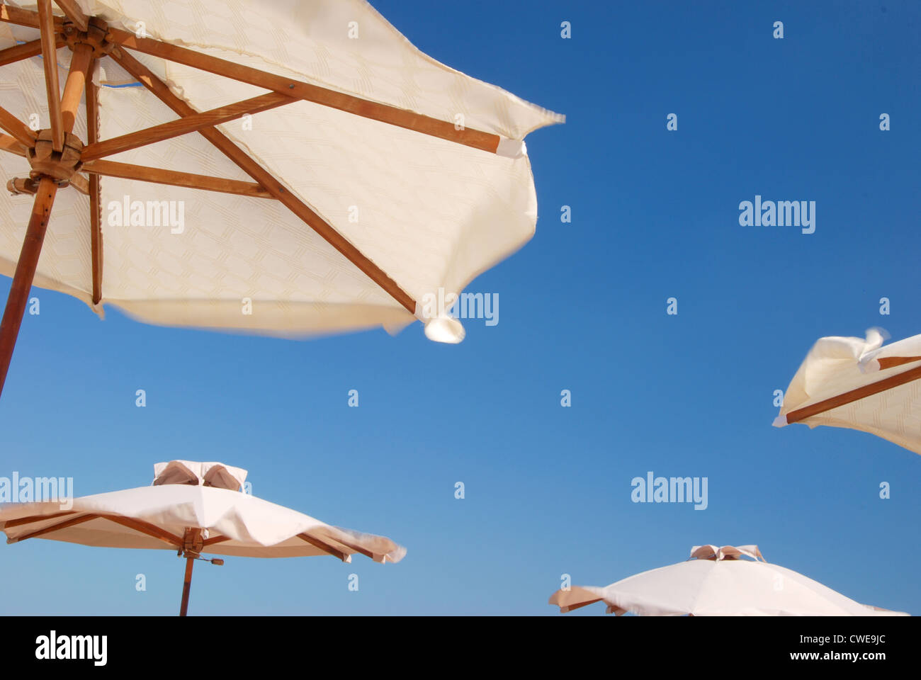 Strand Sonnenschirm Golden Sands Bulgarien Stockfoto