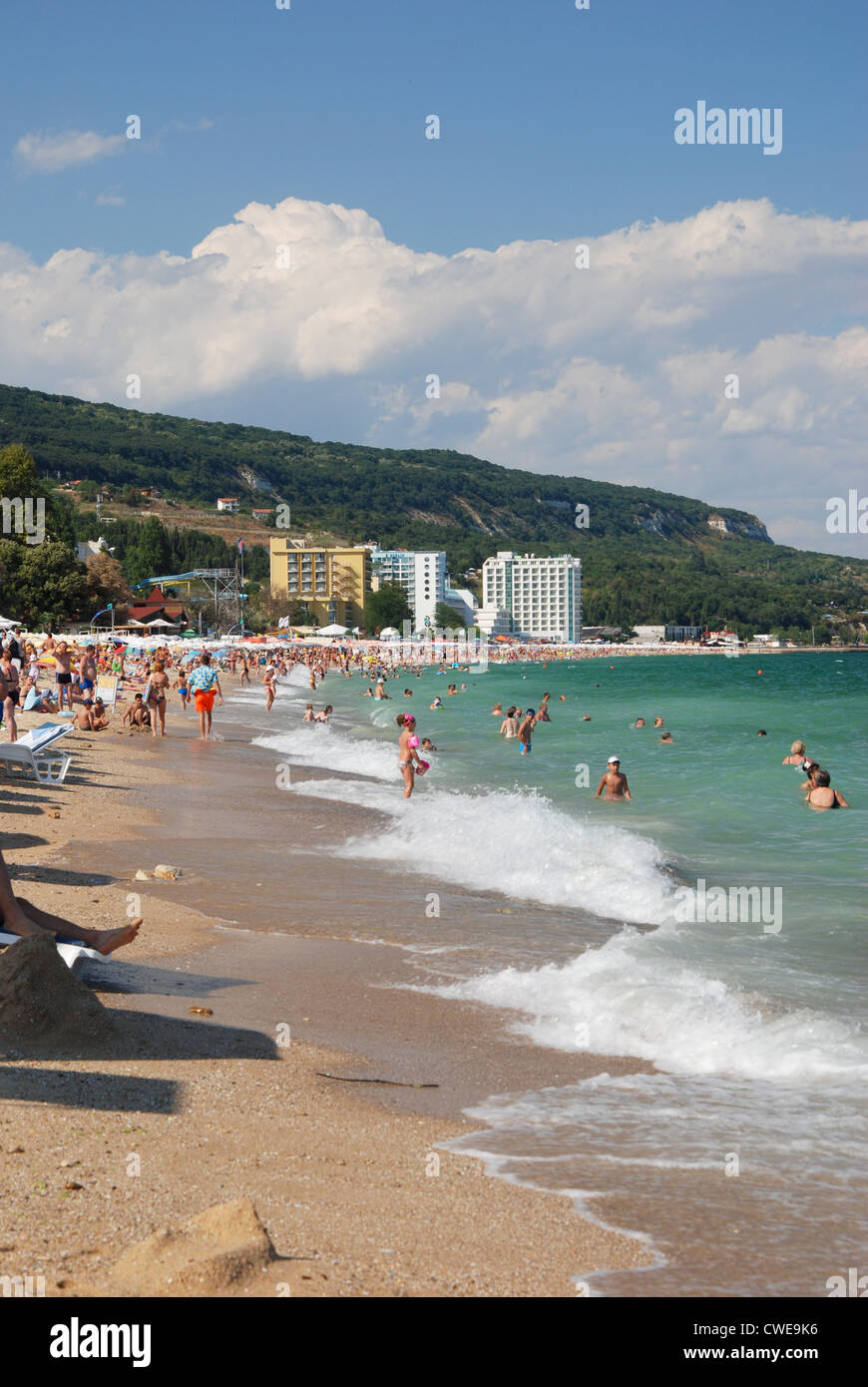 Golden Sands Beach Bulgarien Stockfoto