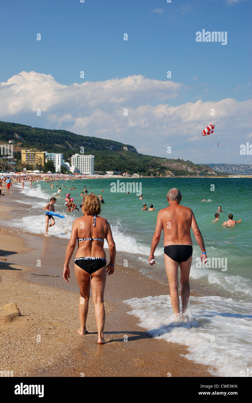 Golden Sands Beach Bulgarien Stockfoto