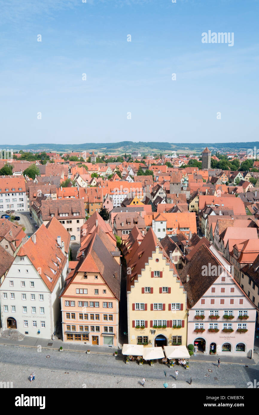 Rothenburg Ob der Tauber mittelalterliche Stadt in Bayern Stockfoto