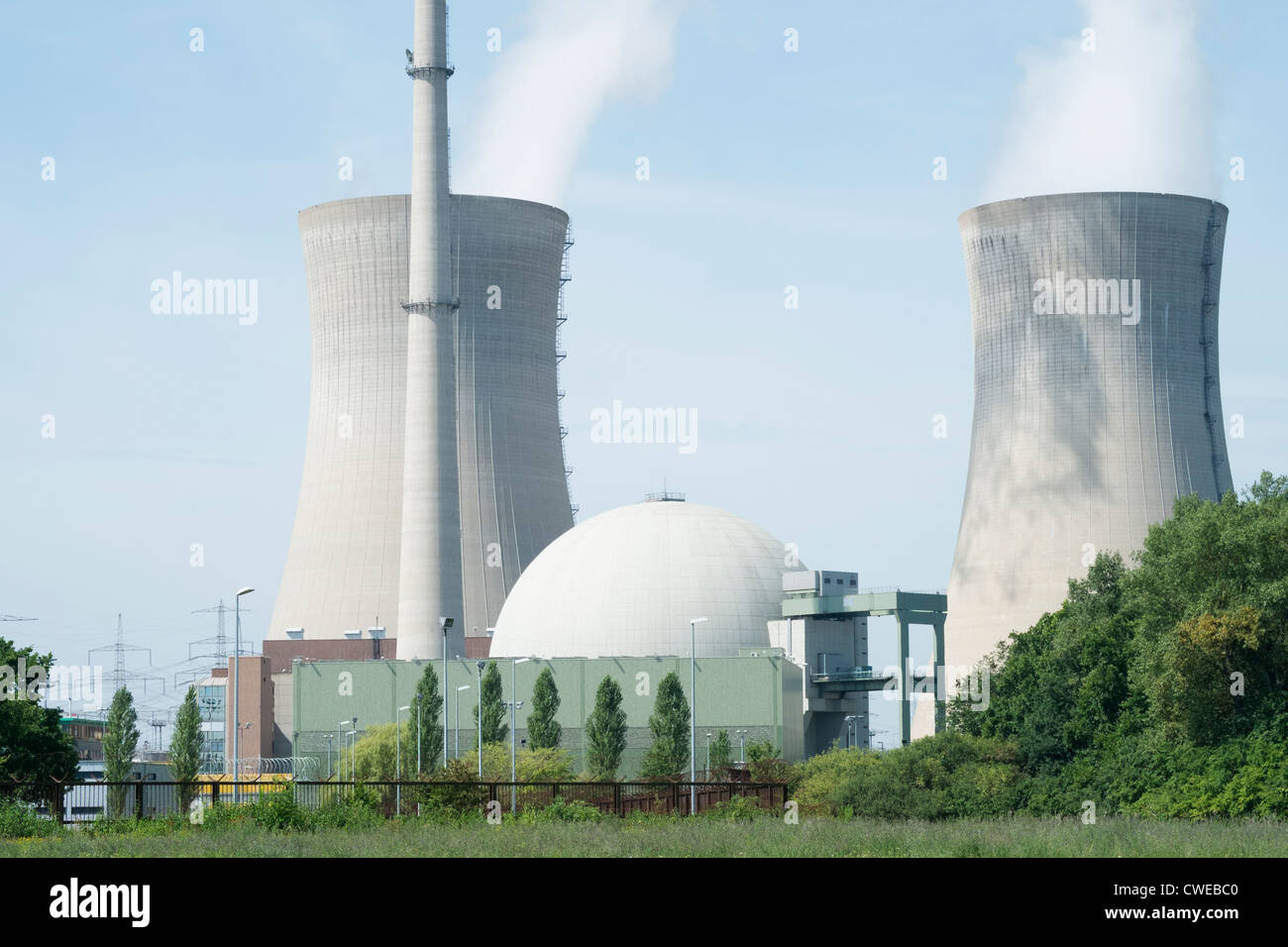 Kernkraftwerk Grafenrheinfeld in Deutschland Stockfoto