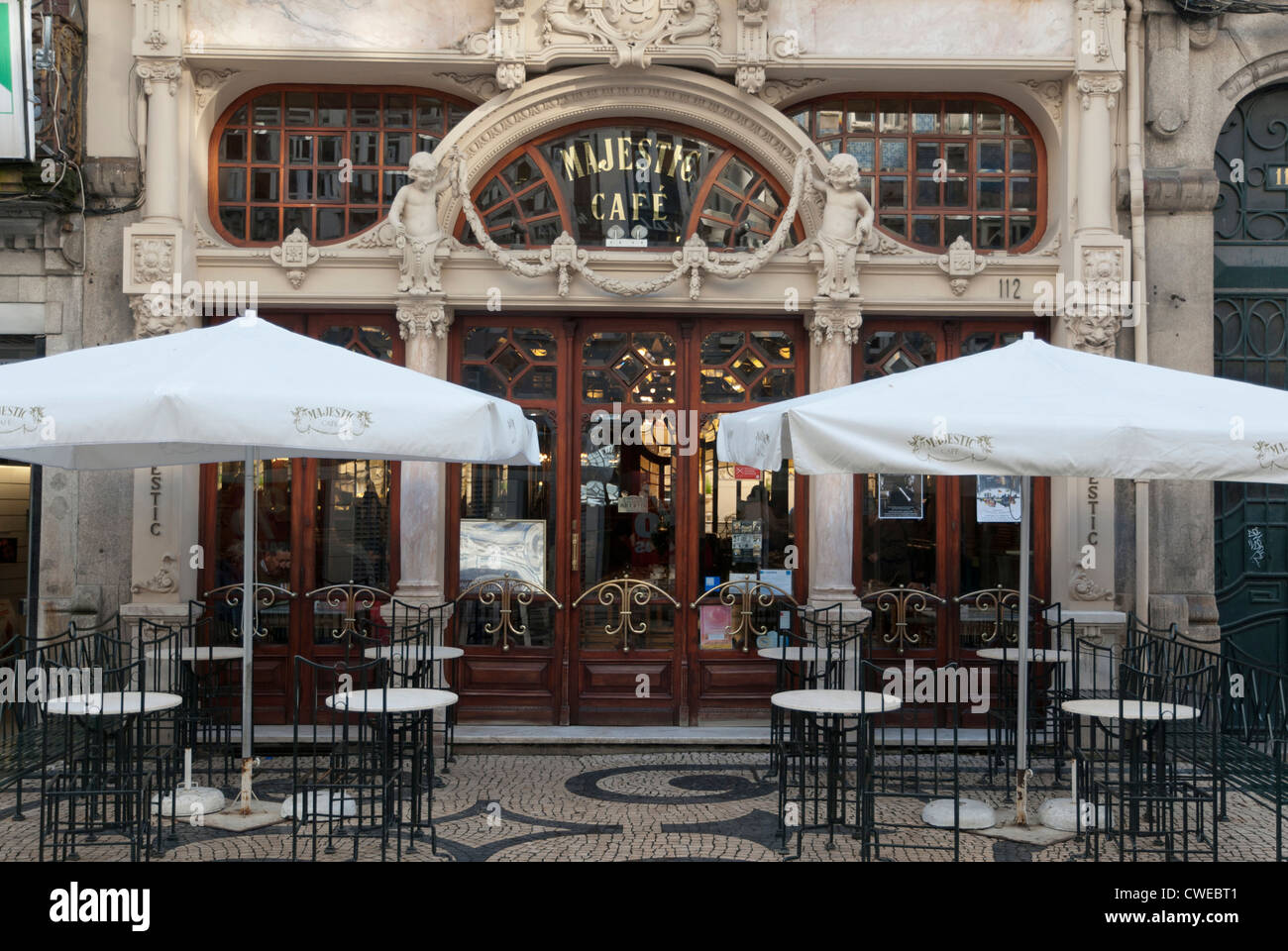 Majestätische Cafe Rua de Santa Catarina - Porto Portugal Stockfoto