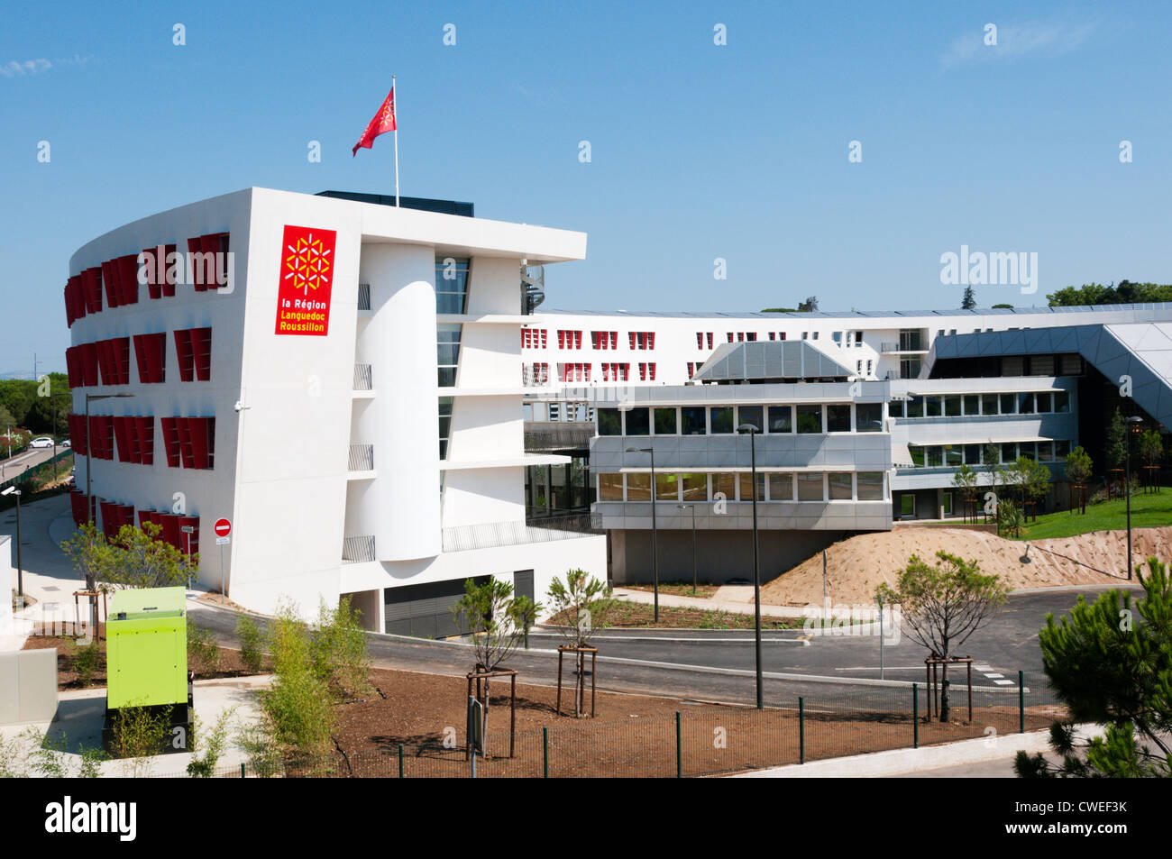 Languedoc-Roussillon Büros in Montpellier, der Hauptstadt der Region Languedoc-Roussillon. Stockfoto